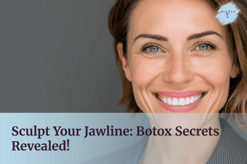 Smiling woman with text about Botox secrets.