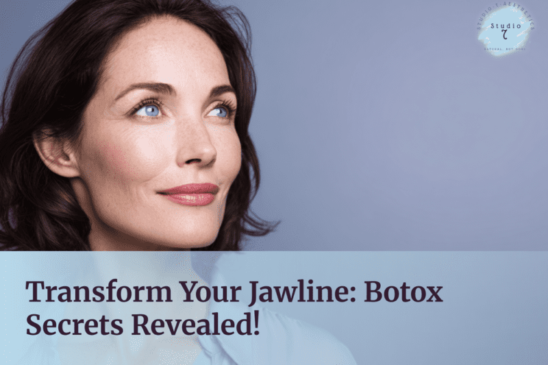 Woman smiling with text about Botox secrets.
