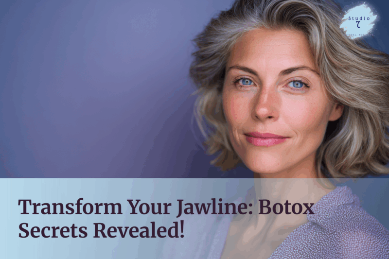 Woman smiling with text about Botox secrets.