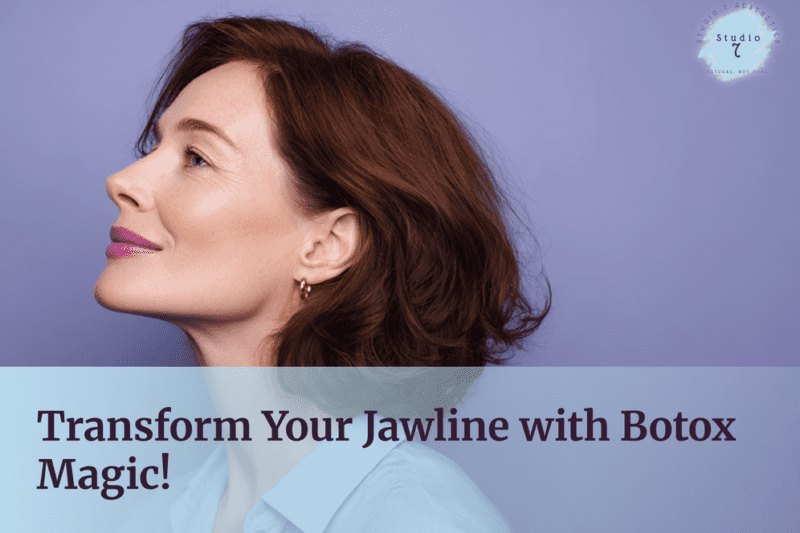 Profile of woman with text about Botox.